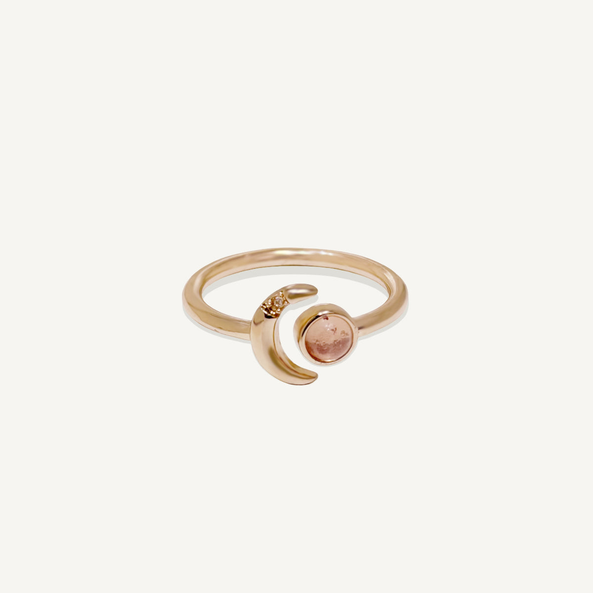 The Moon Peach Pink Ring