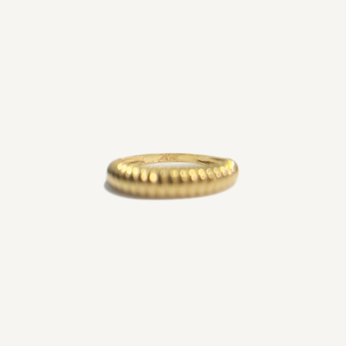 (One-off Piece) Linear Dome Ring in Solid Gold