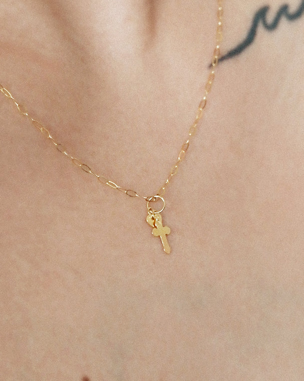 The Faith and Love Charm in Solid Gold