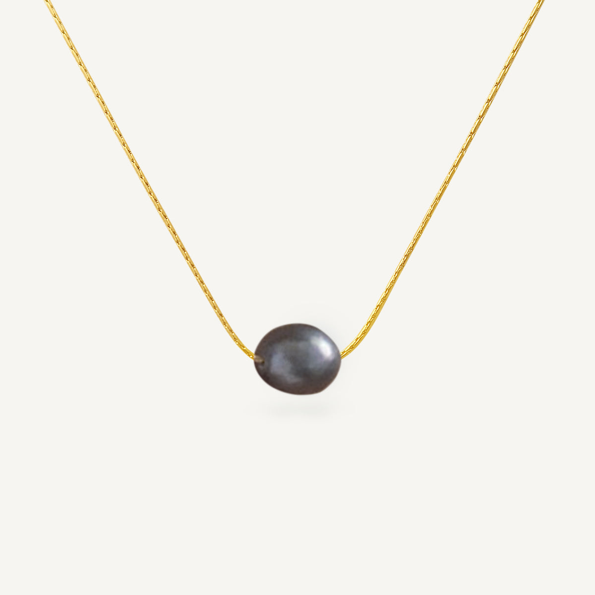 The Lucia Floating Irregular Pearl Necklace
