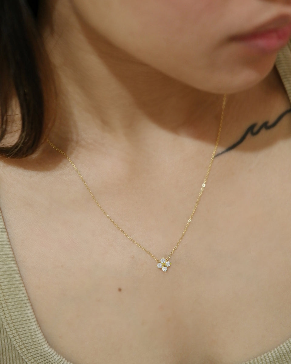 The Lucky Pave Clover Necklace