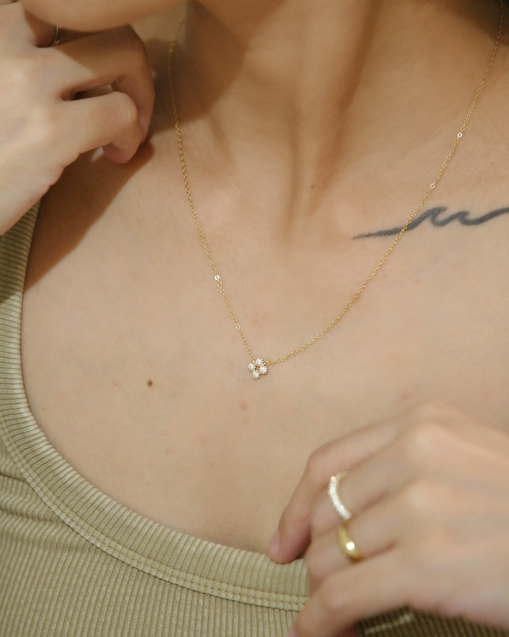 The Lucky Pave Clover Necklace