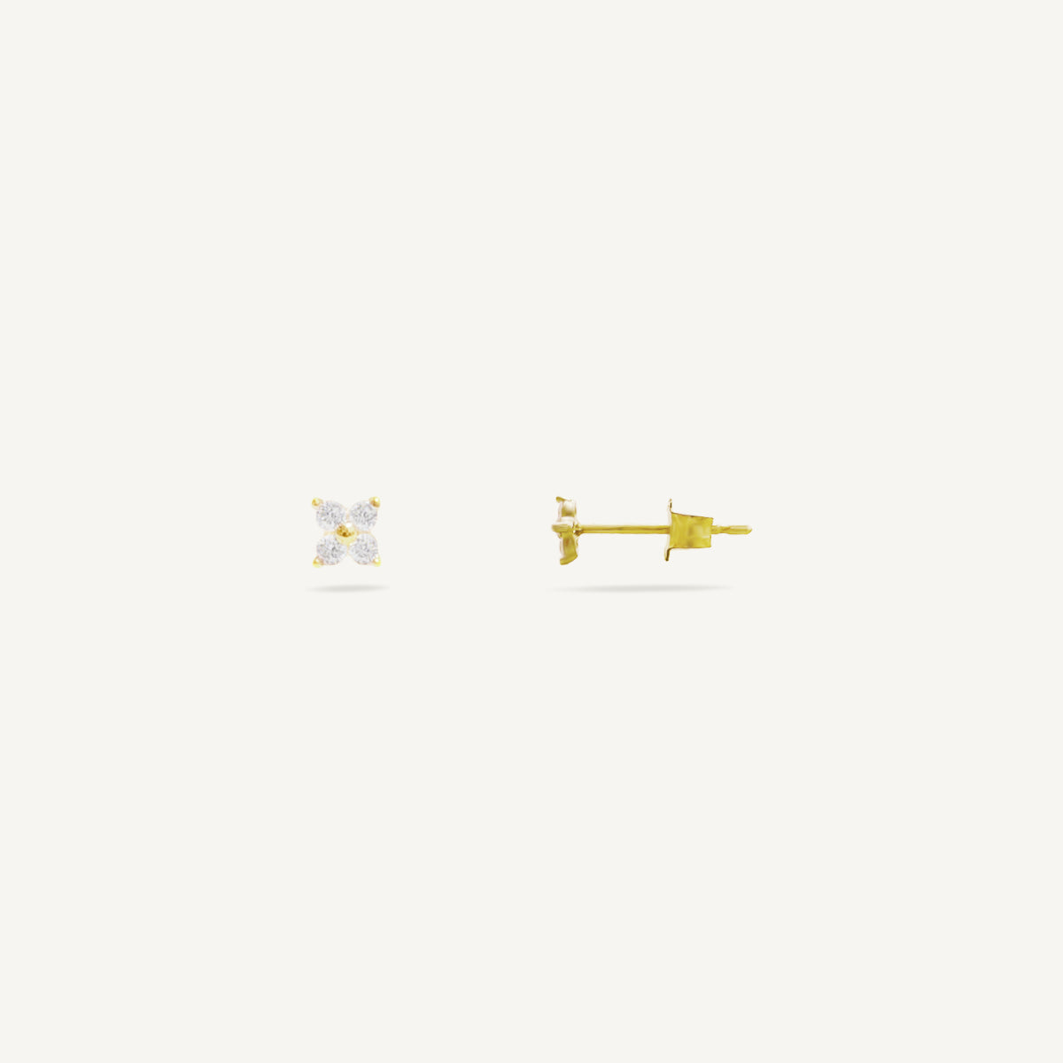 The Story Lucky Clover Earrings in Solid Gold