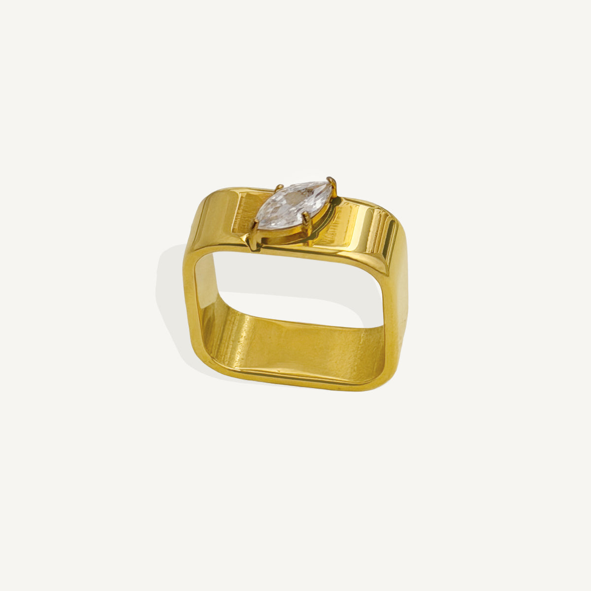 Marquise Bold Square Band Ring