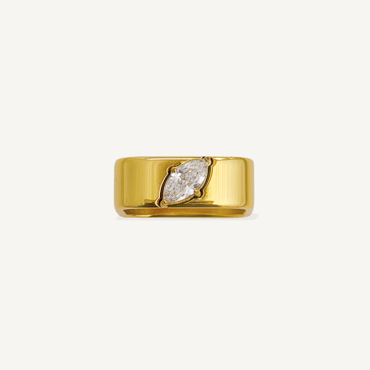 Marquise Bold Square Band Ring