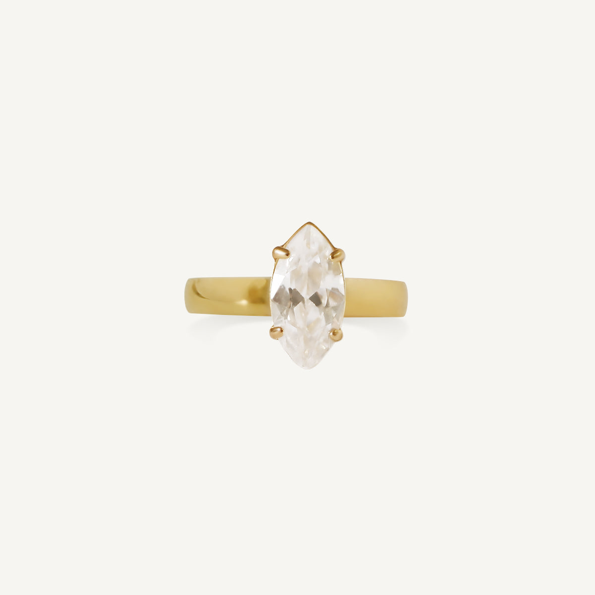 The Marquise Solitaire Chunky Band