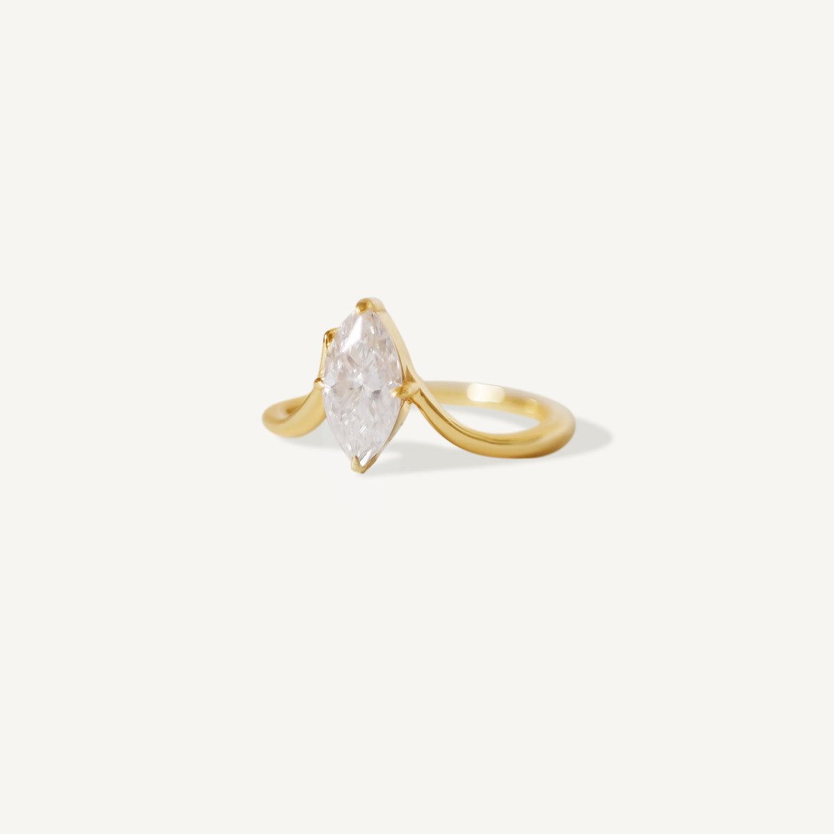 The Marquise Radiant Moissanite Hugging Ring