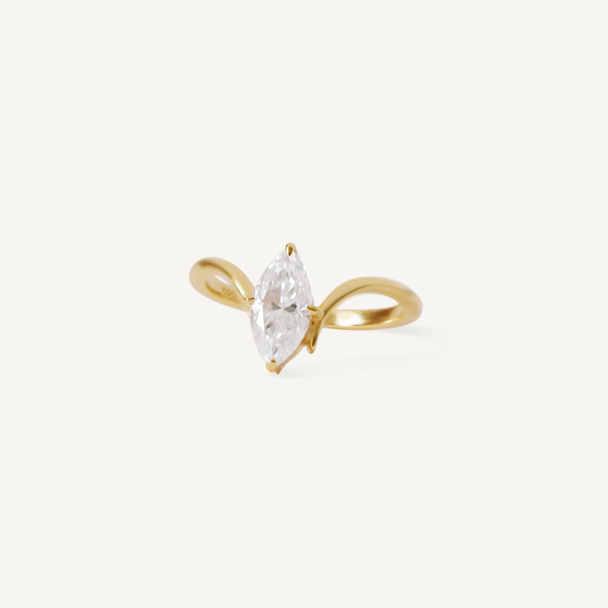 The Marquise Radiant Moissanite Hugging Ring