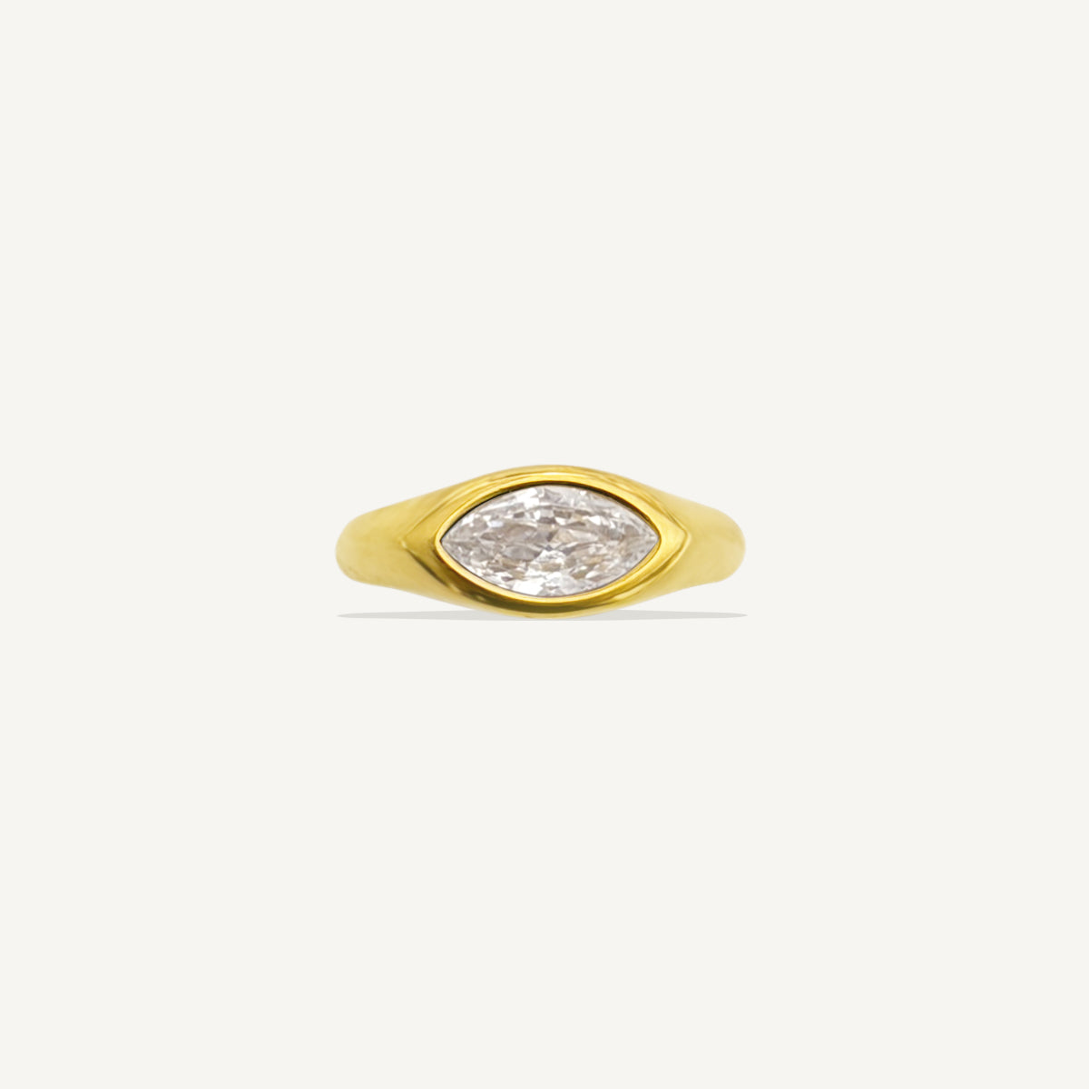 Marquise Modern Signet Ring