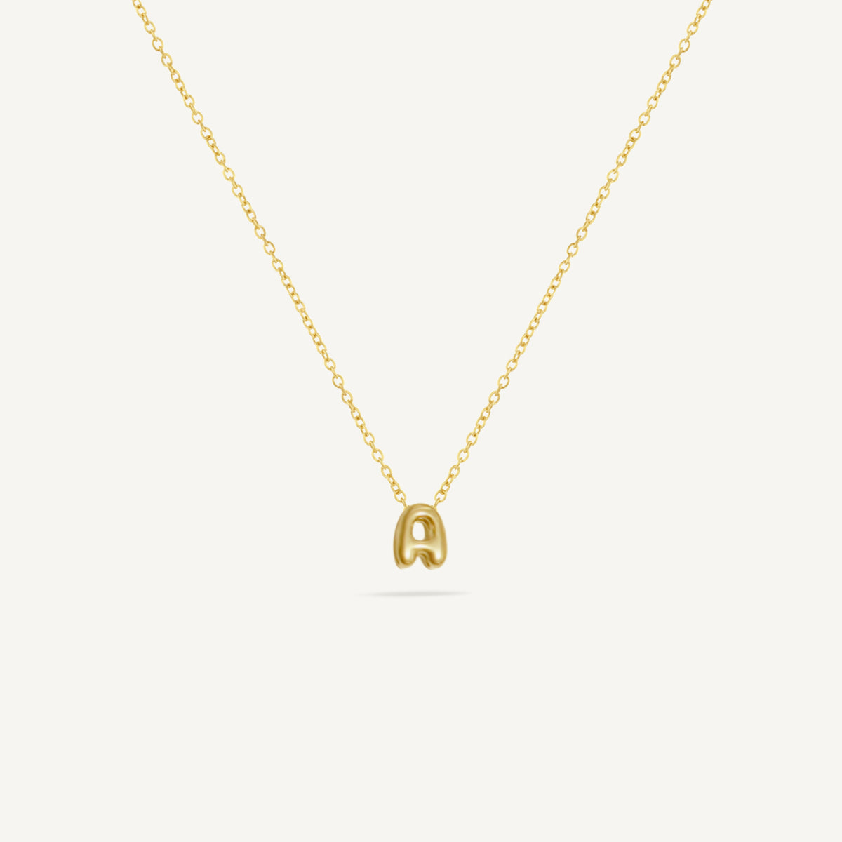 The Mini Bubble Centered Initial Necklace