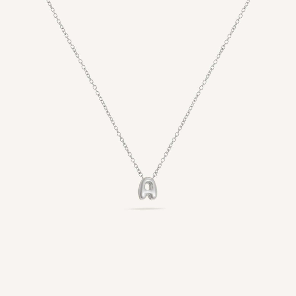 The Mini Bubble Centered Initial Necklace
