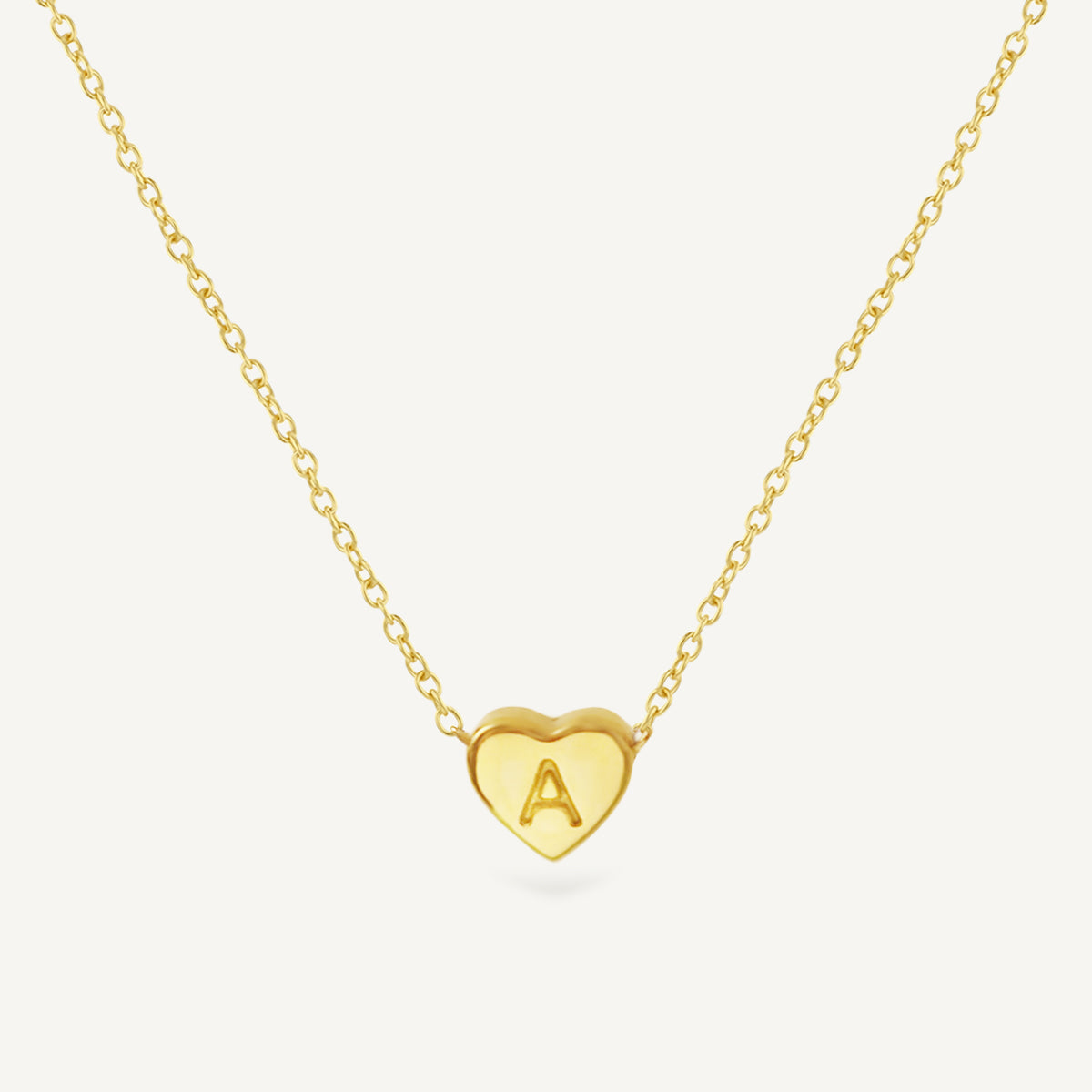 The Mini Chunky Heart Choker Initial Necklace