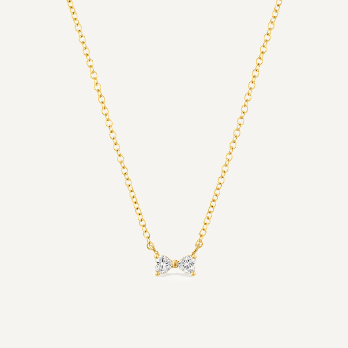 The Mini Heart Ribbon Necklace and Bracelet