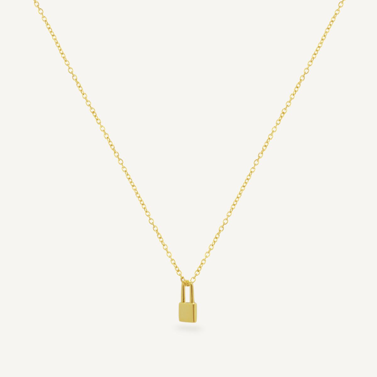 The Tiny Narrow Padlock Promise Necklace