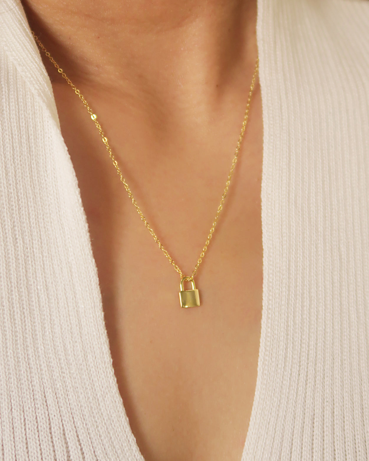The Tiny Padlock Promise Necklace