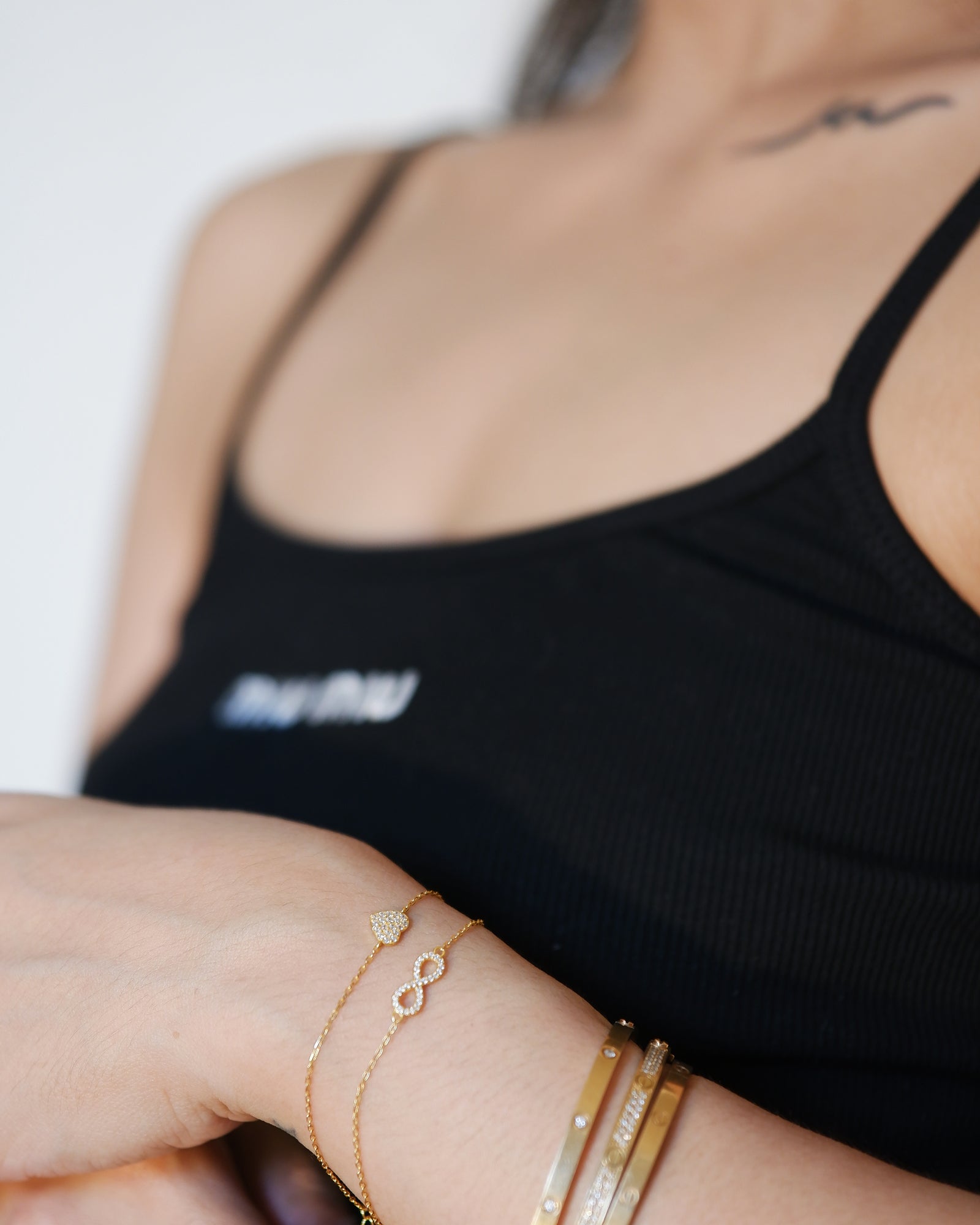 The Full Pave Mini Infinity Bracelet