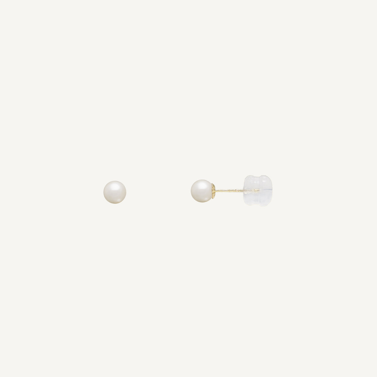 The Mini Pearl Earrings in Solid Gold