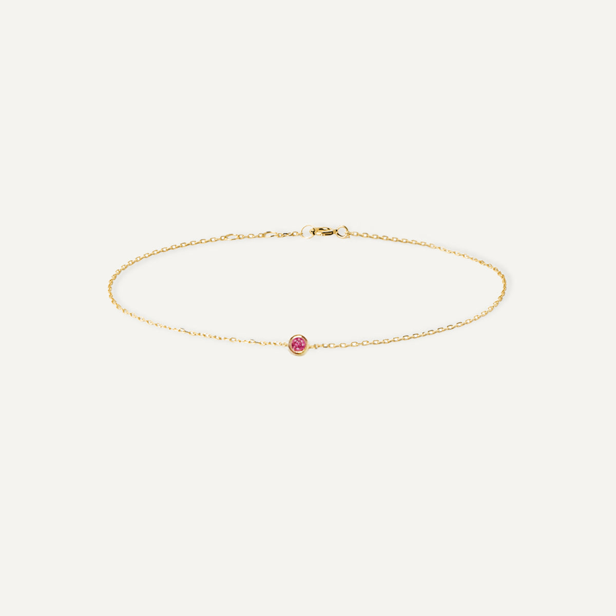 The Mini Ruby Solitaire Bracelet
