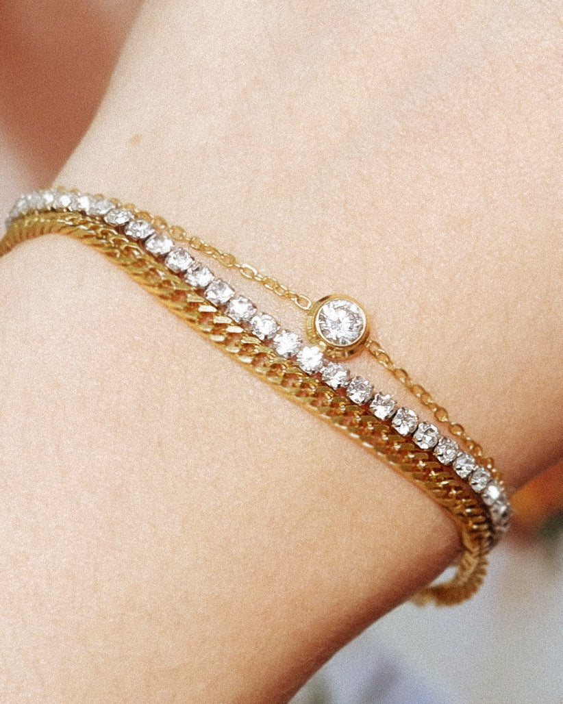 The Classic Solitaire Bracelet and Anklet