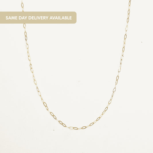 The Mini Filly Necklace in Solid Gold