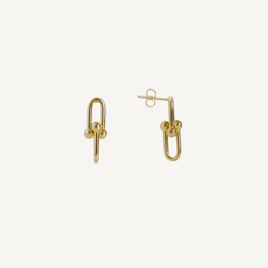 The Minimalist Hardware Earrings in Solid Gold