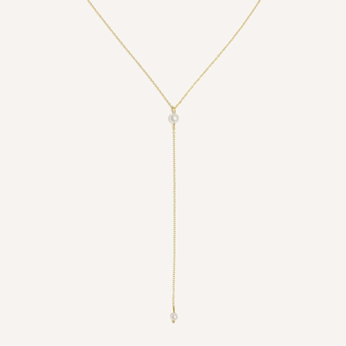 The Classic Long Drop Mini Pearl Necklace
