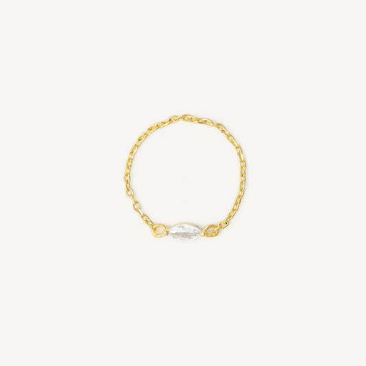 The Mini Marquise Chain Ring