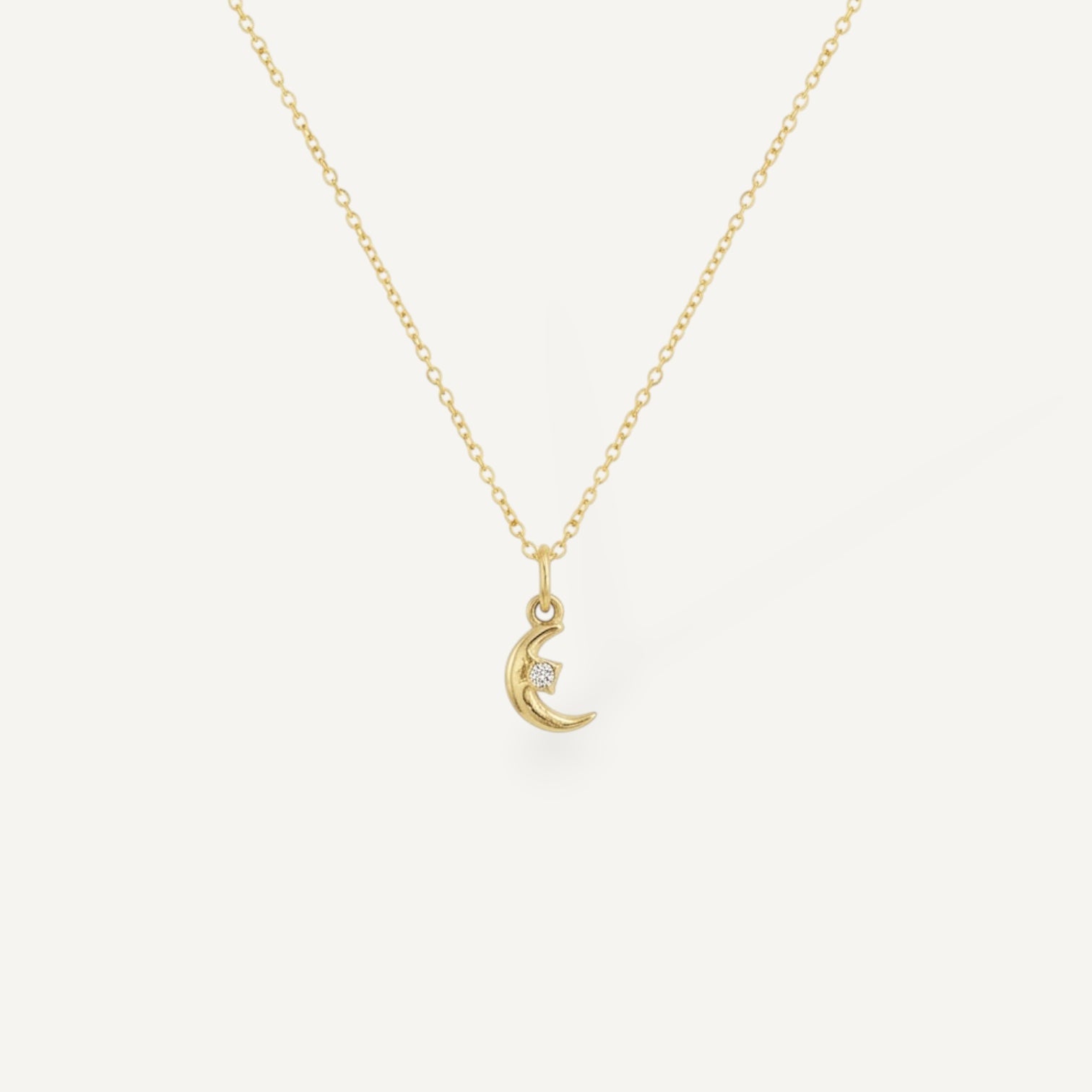The Mini Moon Solitaire Necklace