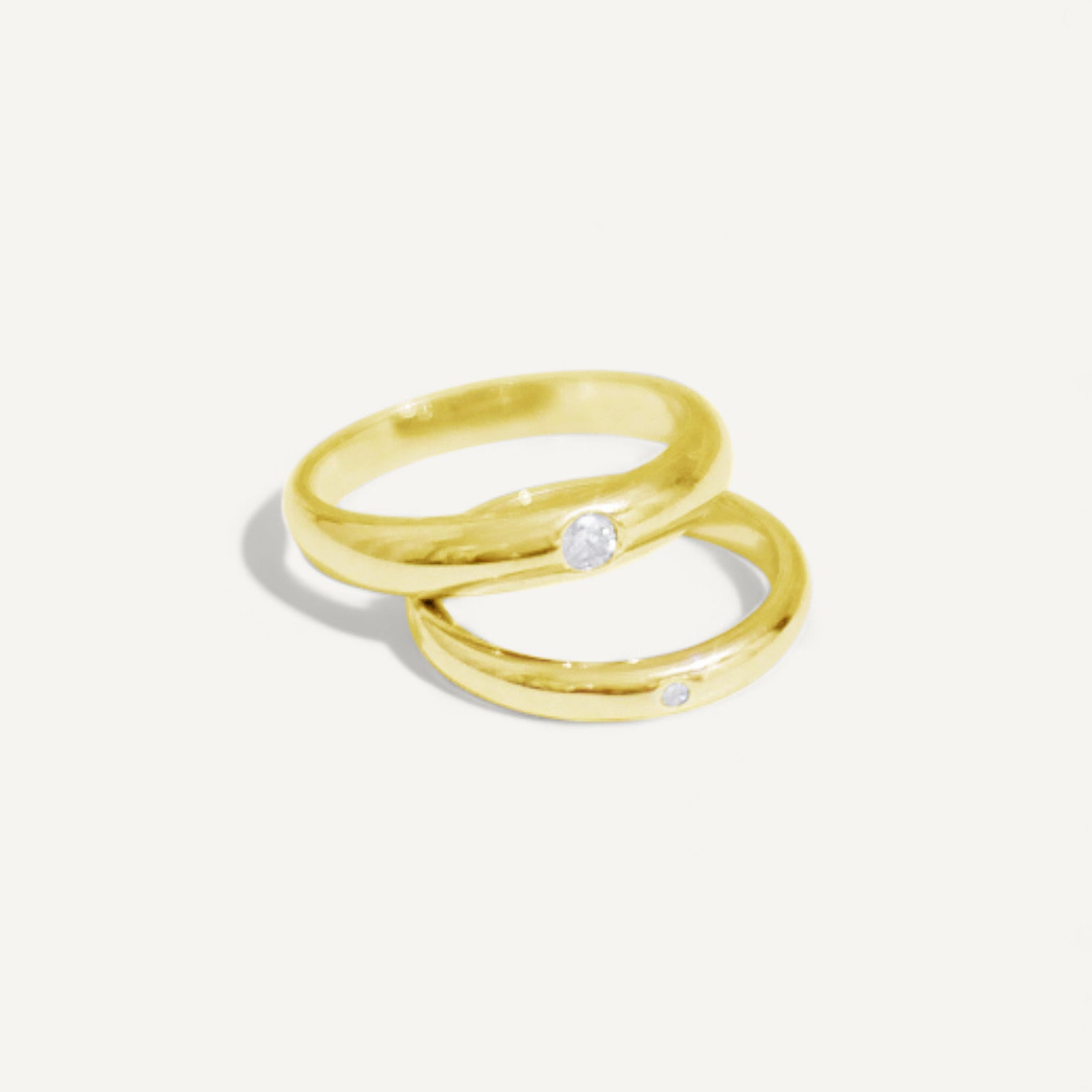 Moissanite Couple Band Set