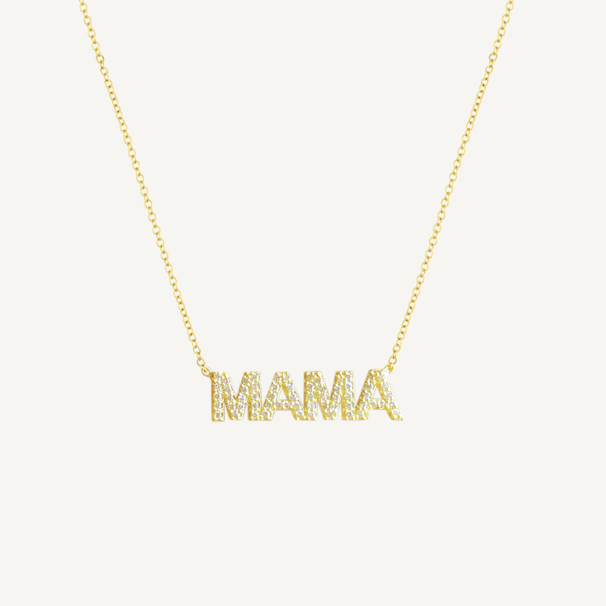 The Moissanite Full Pave Nameplate Necklace