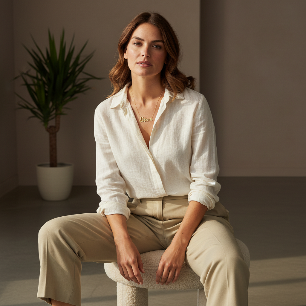 The Moissanite Full Pave Nameplate Necklace