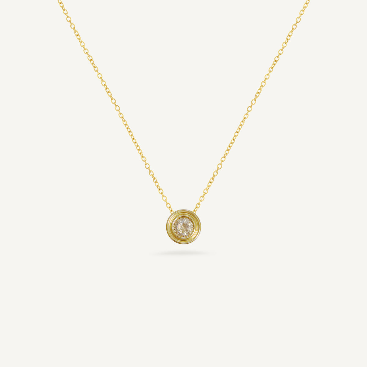 Multi Bezel Classic Haze Solitaire Necklace