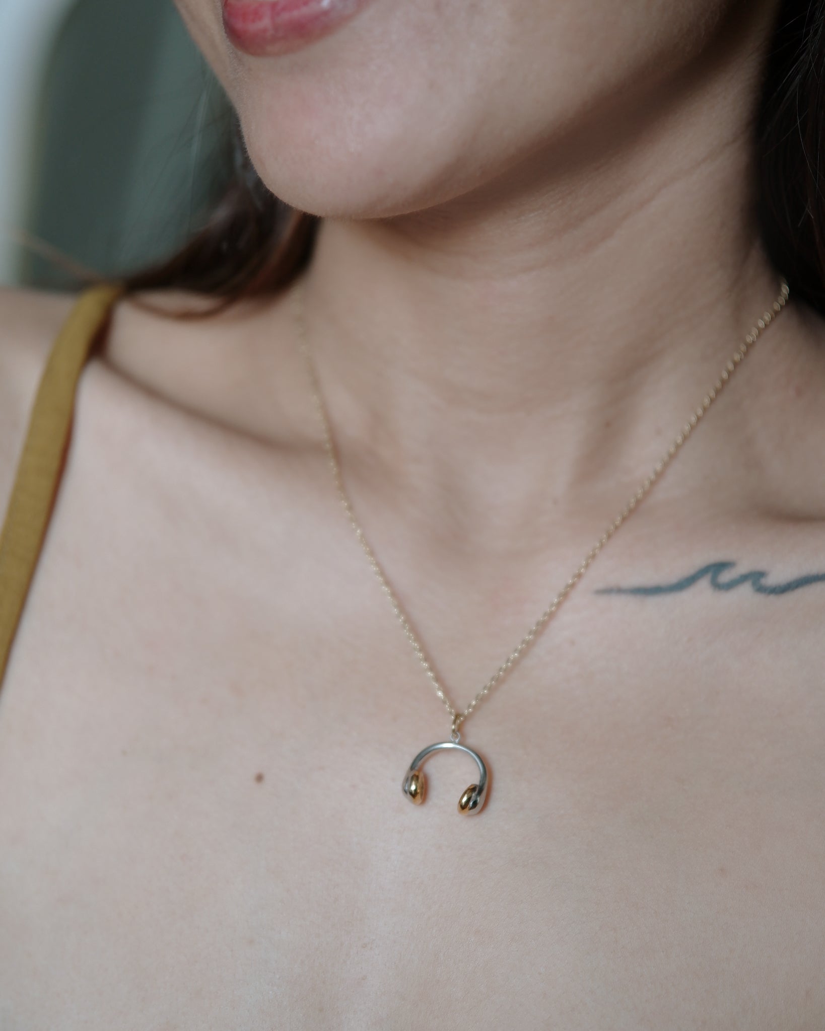 The Music Lover Headphones Necklace