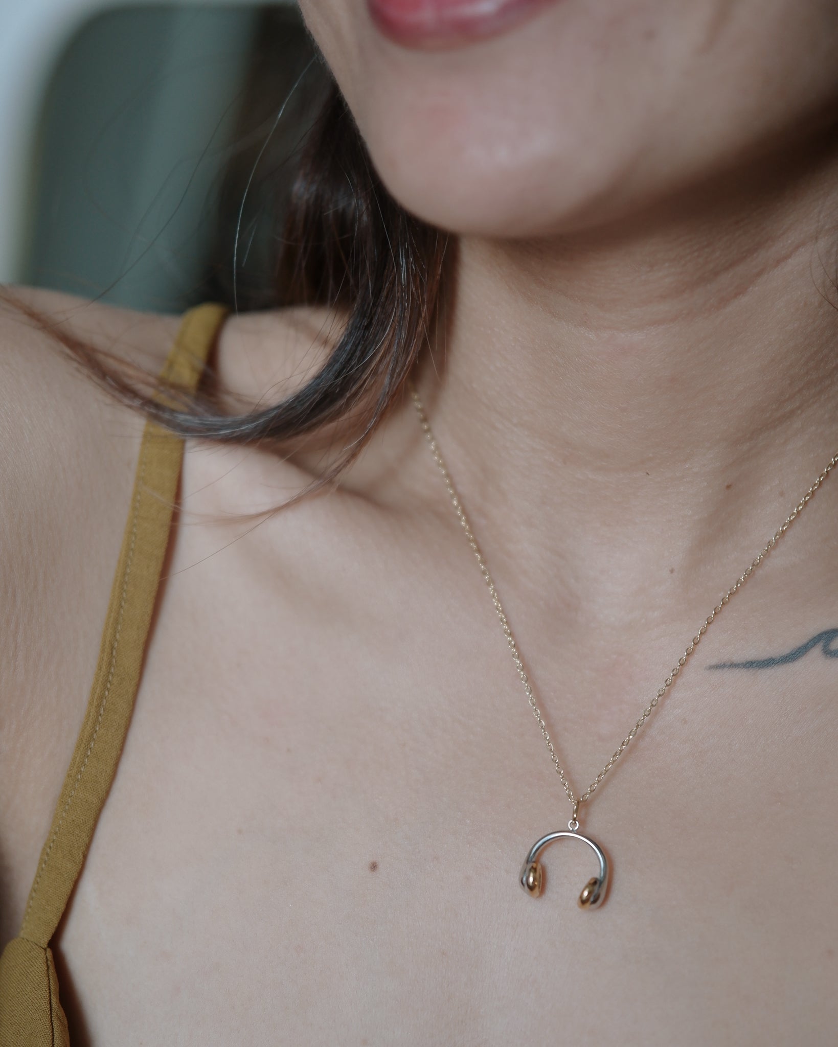 The Music Lover Headphones Necklace