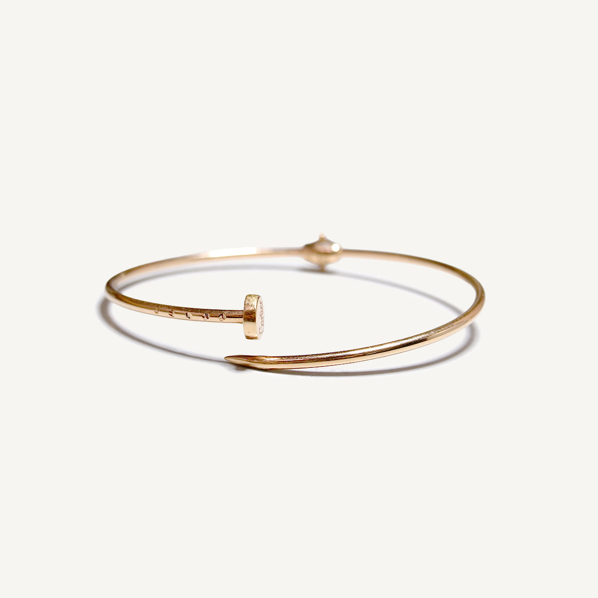 (Handed-down) Rare Nail Bangle in Solid Gold