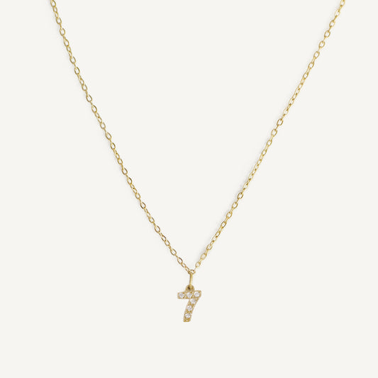 The Pave Number Necklace