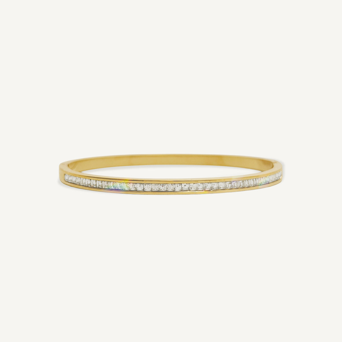 The Slim Half Pave Bangle