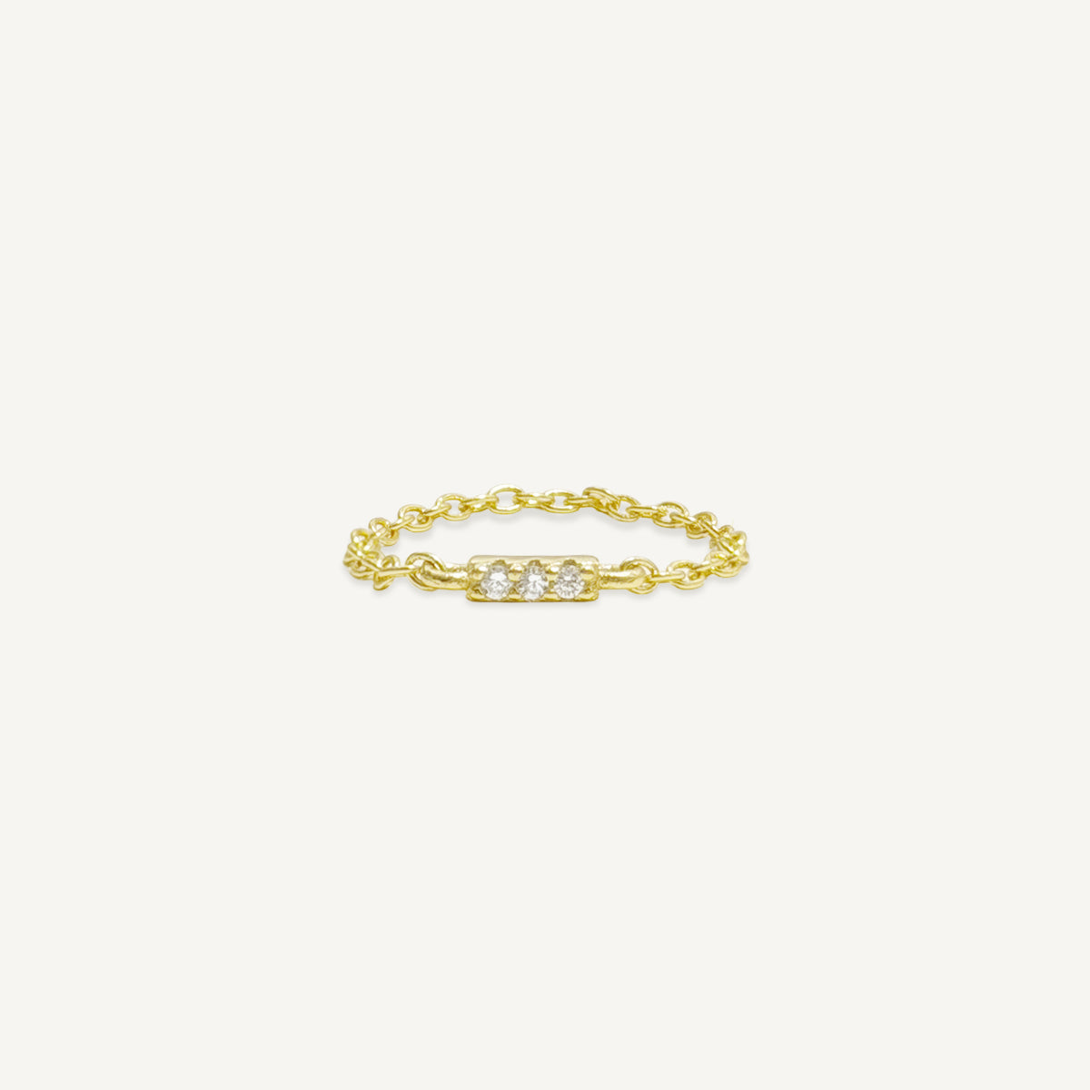 The Mini Pave Bar Soft Chain Ring | Holiday Shop