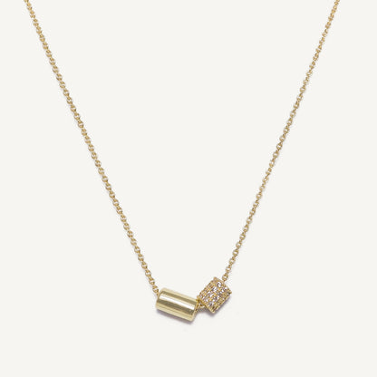 The Pave Barrel Necklace