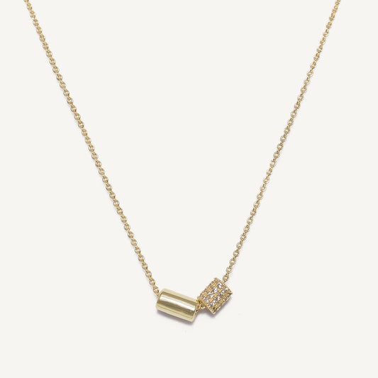 The Pave Barrel Necklace