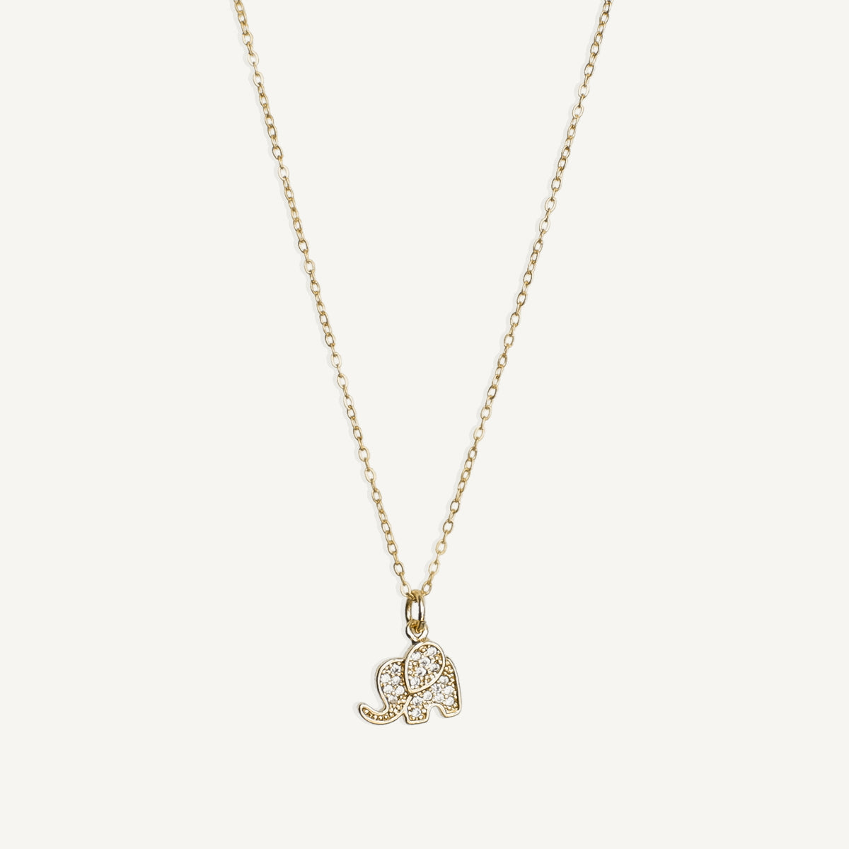 The Pave Elephant Necklace
