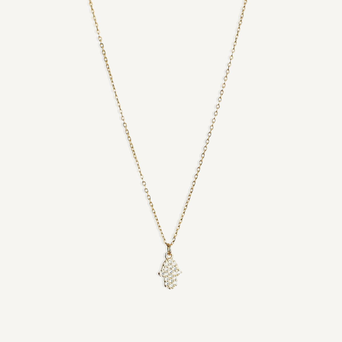 The Pave Hamsa Necklace