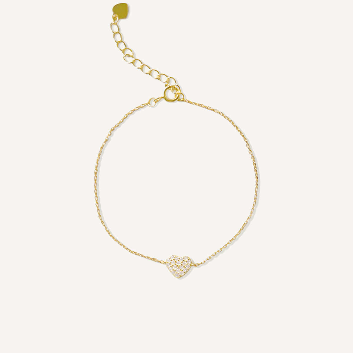 The Full Pave Mini Heart Bracelet
