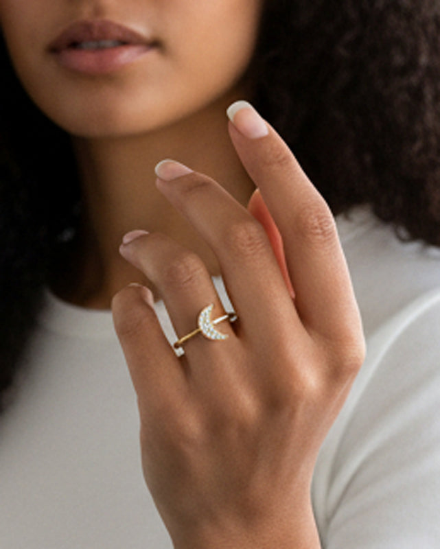 The Pave Luna Ring
