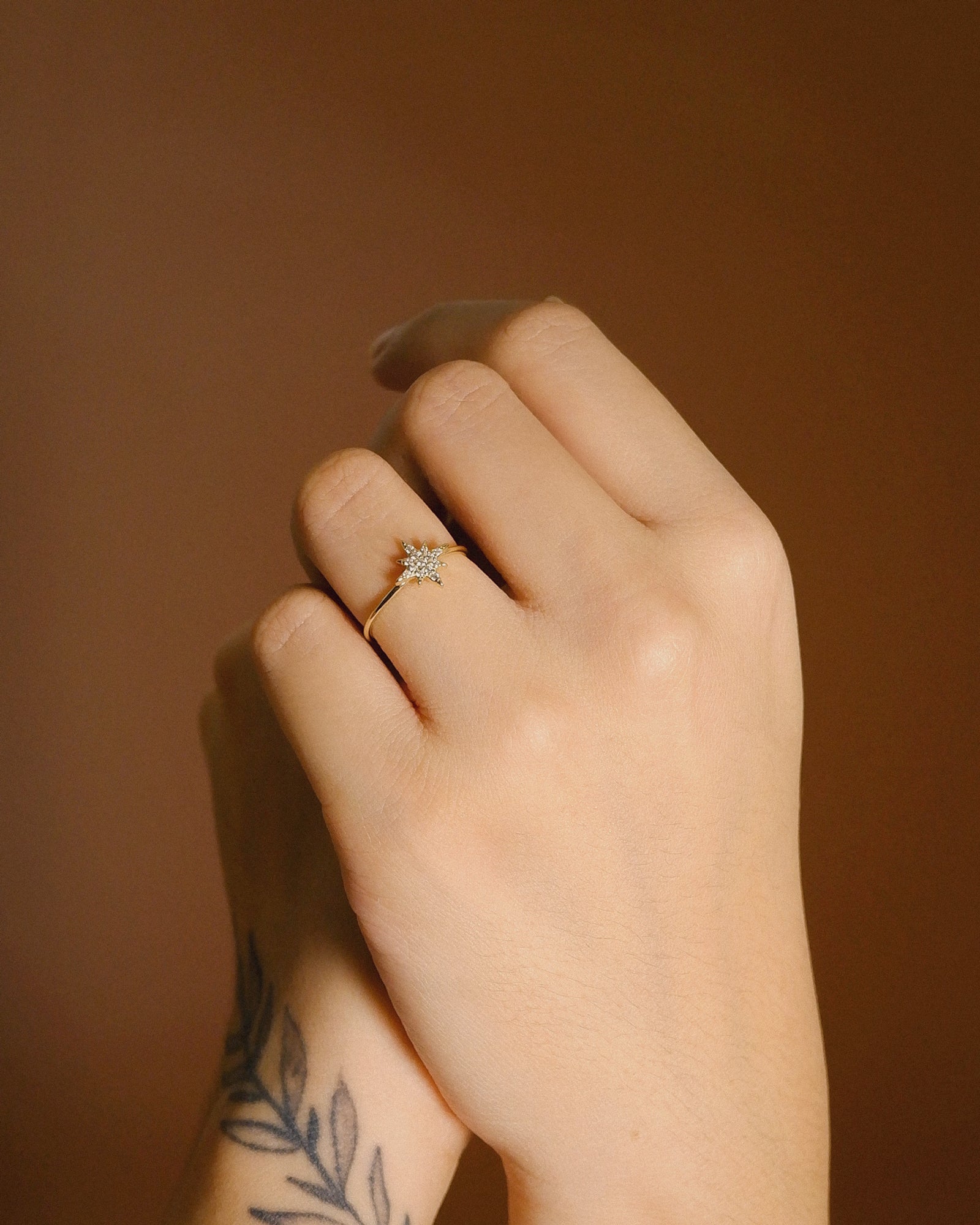 The Pave 8 Star Ring