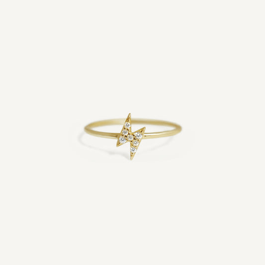 The Pave Lightning Bolt Ring