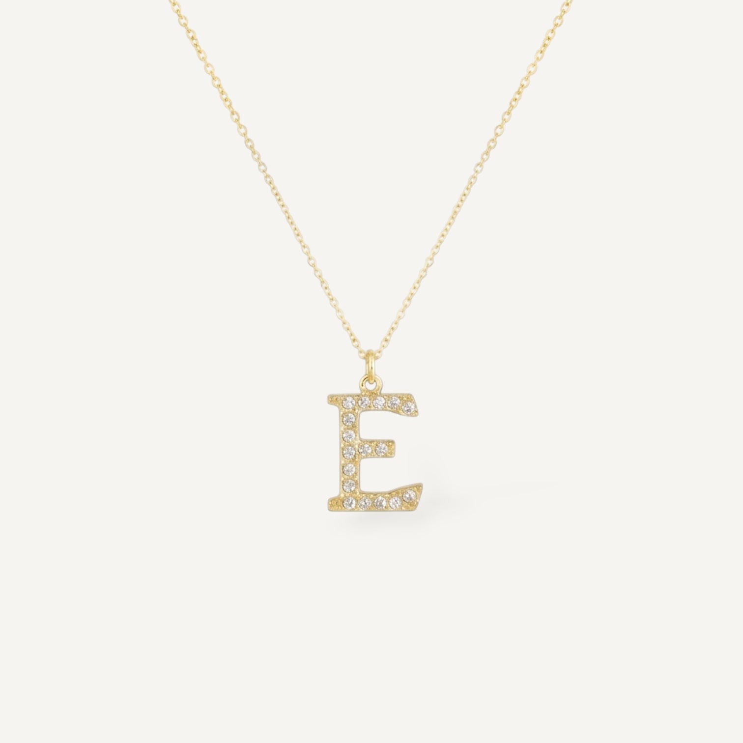 The Classic Pave Serif Initial Necklace