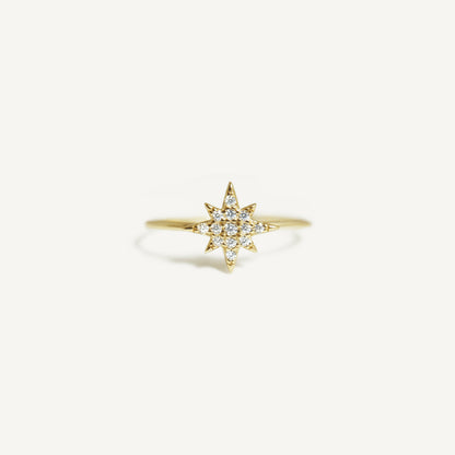 The Pave 8 Star Ring