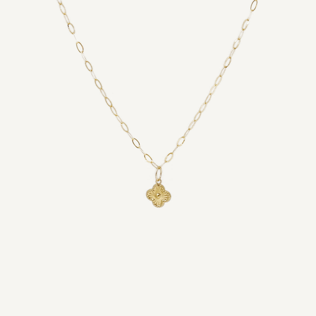 The Baby Alhambra Necklace in Solid Gold