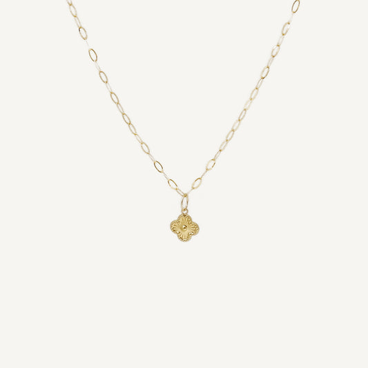 The Baby Alhambra Necklace in Solid Gold